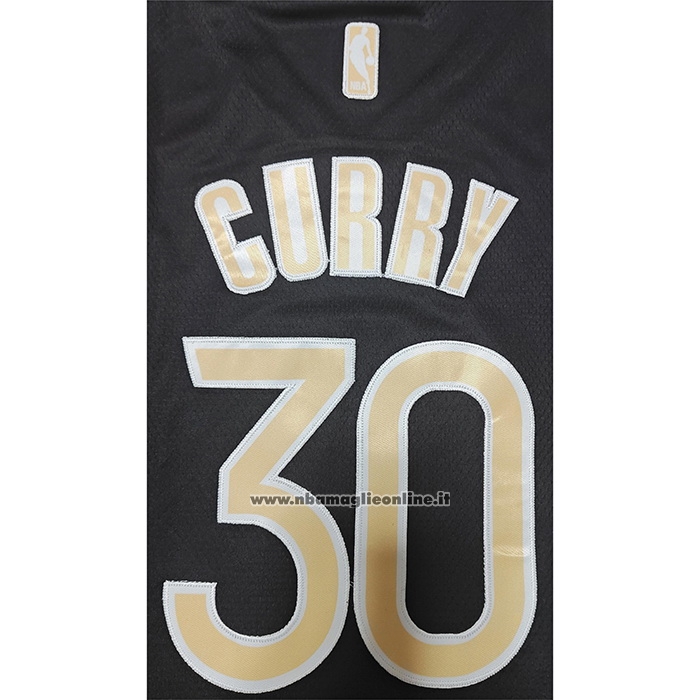 Maglia Golden State Warriors Stephen Curry #30 Select Series Or Nero